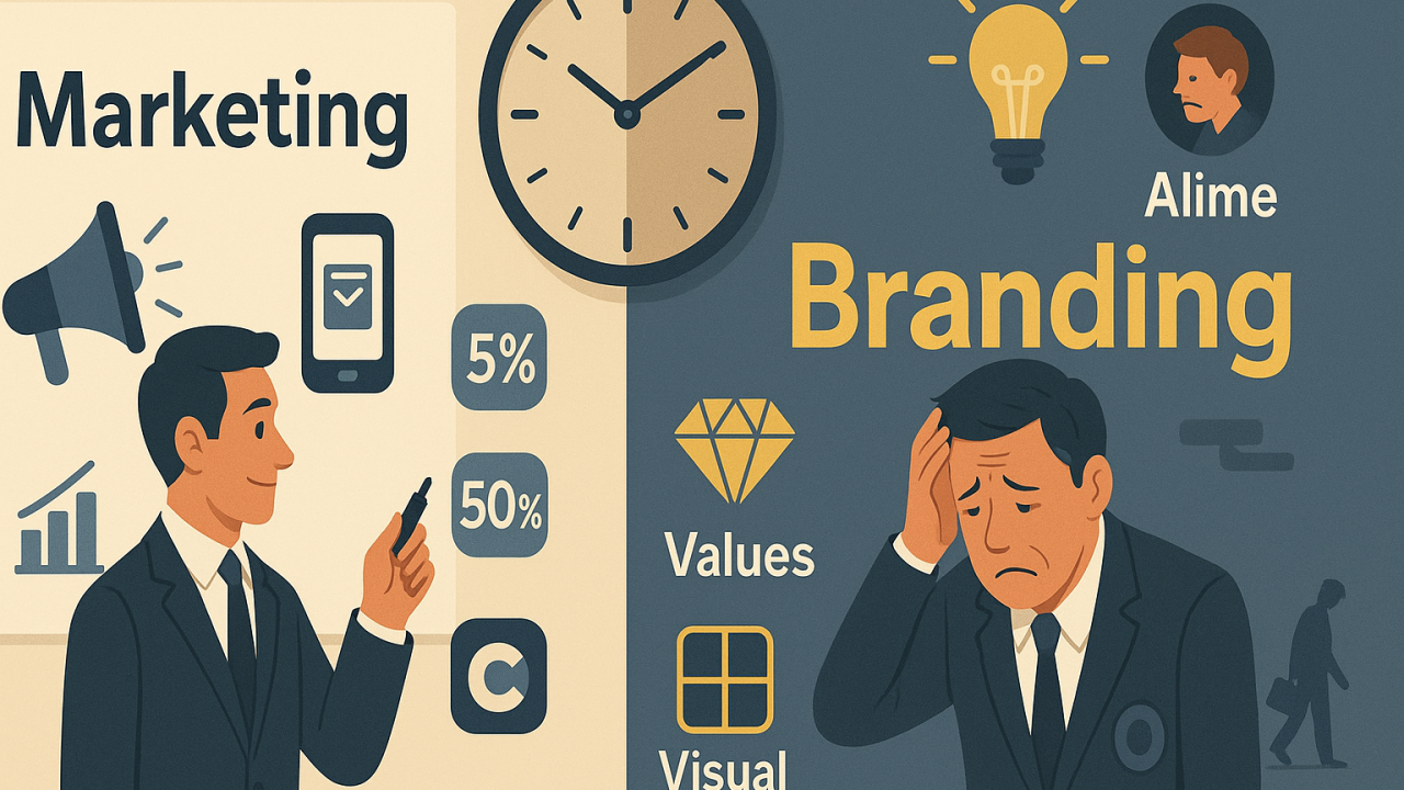 الفرق بين البراندينج والماركتنج: ما الفرق بين بناء العلامة التجارية والتسويق؟